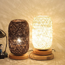 Load image into Gallery viewer, Wood Rattan Twine Ball Light