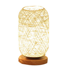 Load image into Gallery viewer, Wood Rattan Twine Ball Light