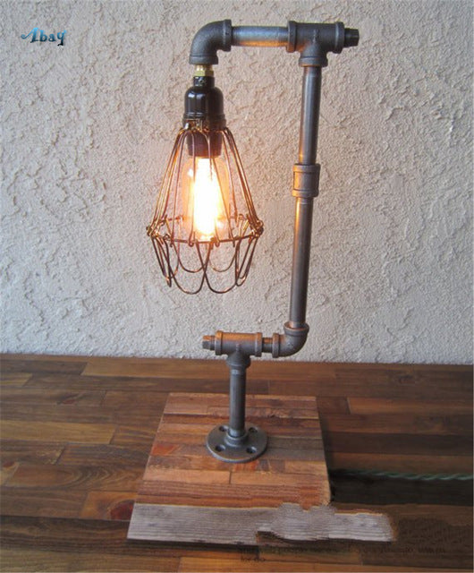 American Village Iron Water Pipe Lamps